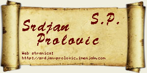 Srđan Prolović vizit kartica